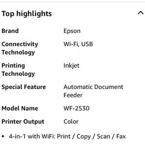 Epson printer WF- 2530

This printer is perfect for all your printing needs.